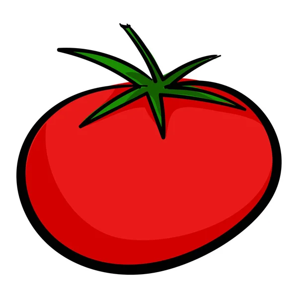 Red tomato icon, cartoon style — Stock Vector