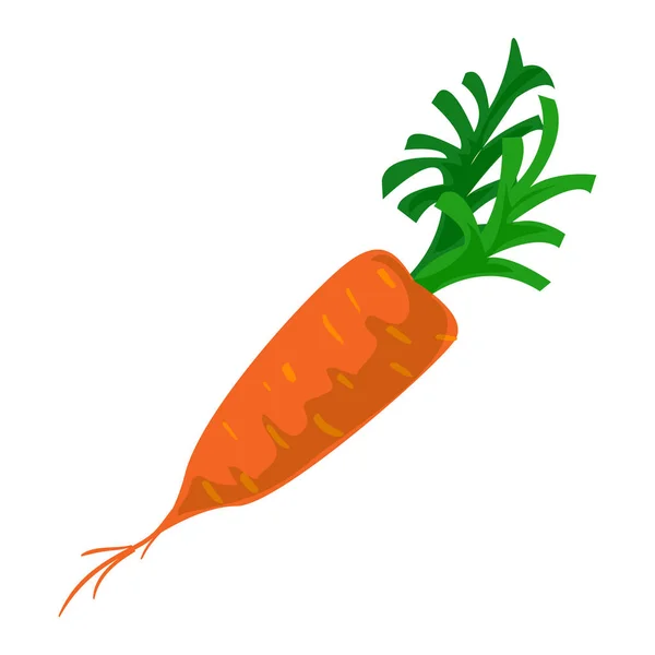 Eco icono de zanahoria, estilo de dibujos animados — Archivo Imágenes Vectoriales