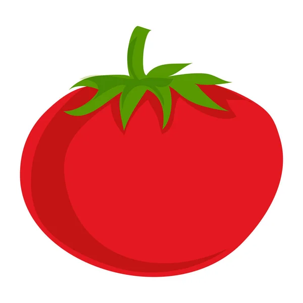 Red eco tomato icon, cartoon style — Stock Vector