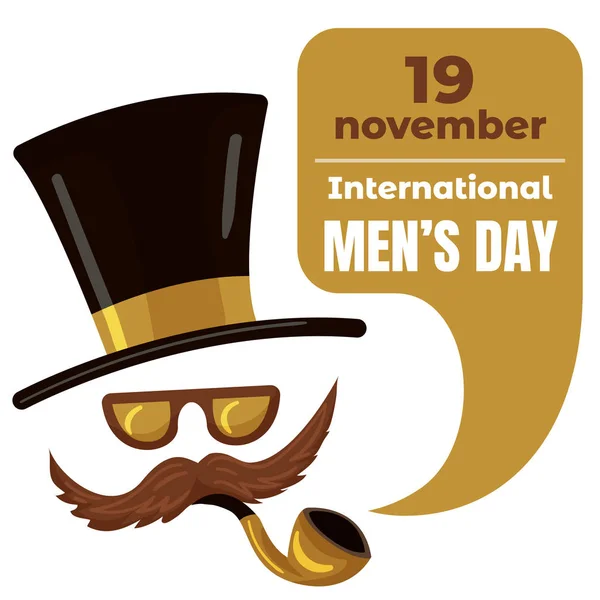 International Men Day Konzept Hintergrund, Cartoon-Stil — Stockvektor