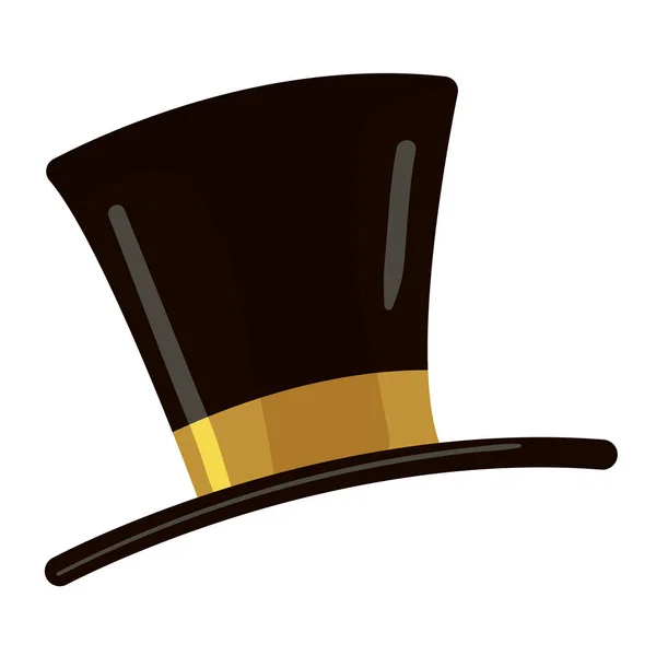 Icono de sombrero superior, estilo de dibujos animados — Vector de stock