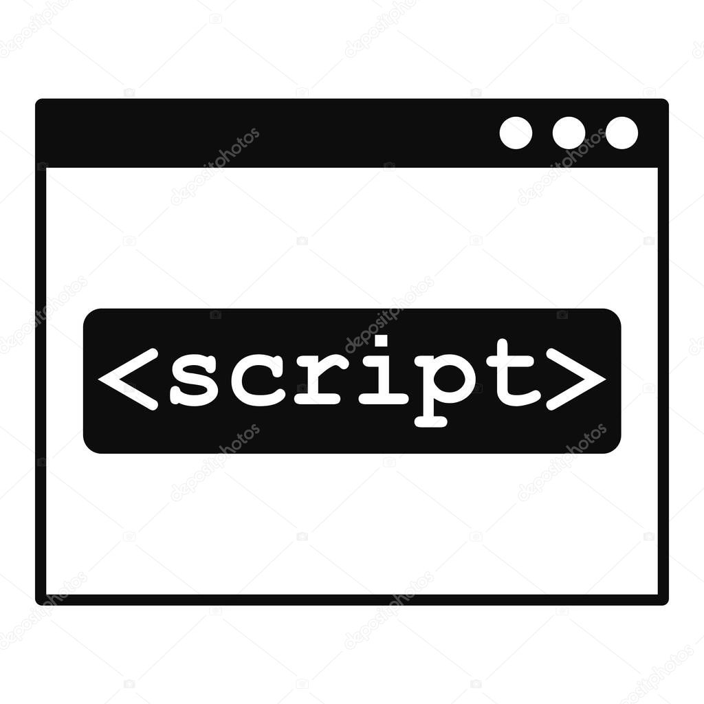 Script window icon, simple style