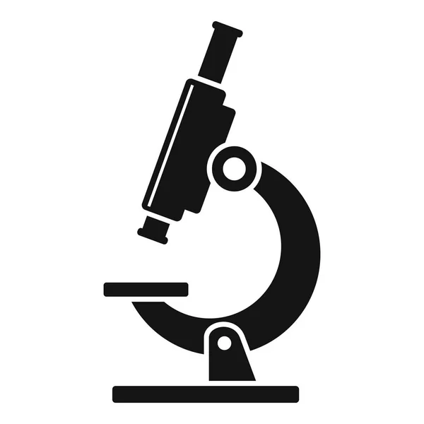 Biologie-Mikroskop-Ikone, einfacher Stil — Stockvektor