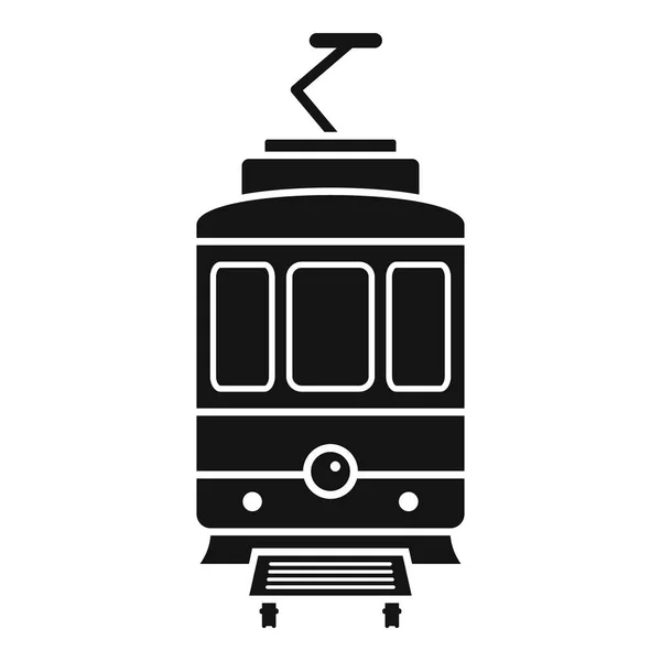 City tramcar icon, simple style — Stock Vector