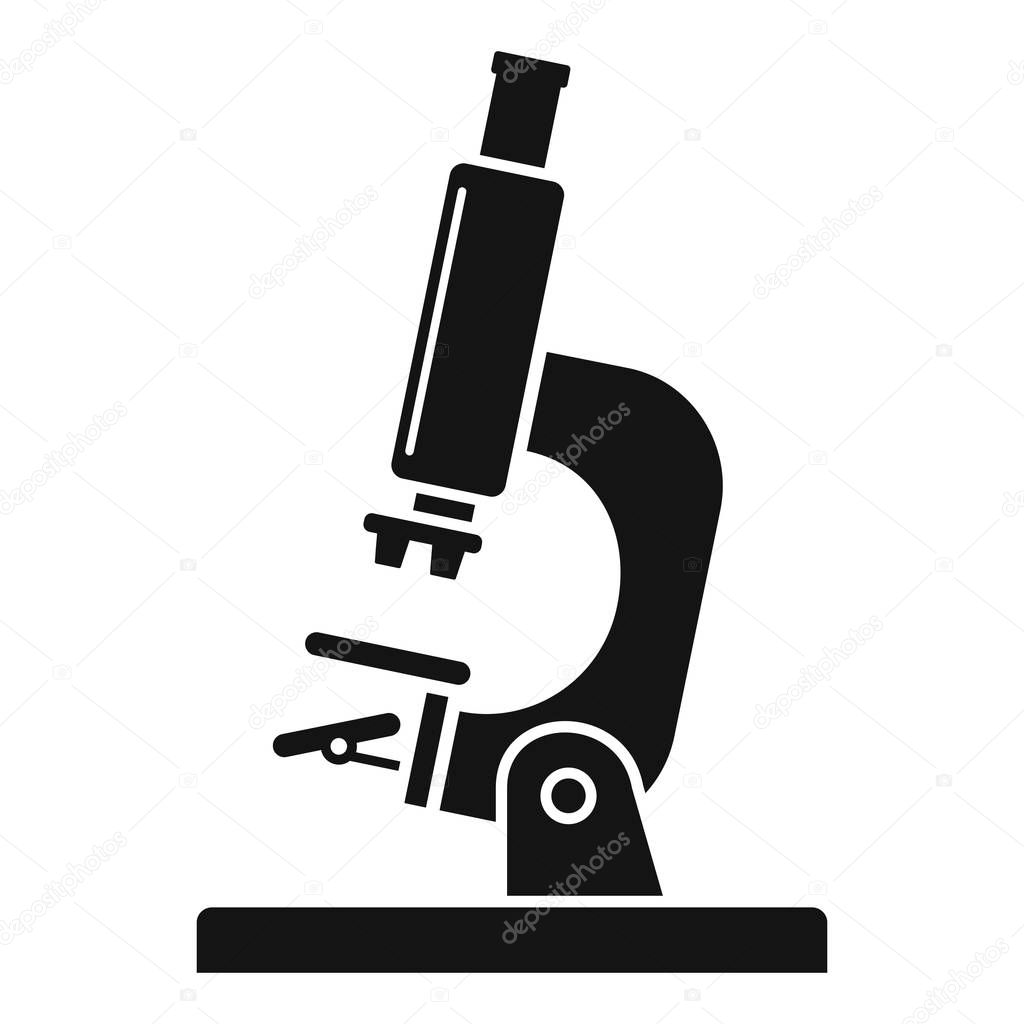 Laboratory microscope icon, simple style