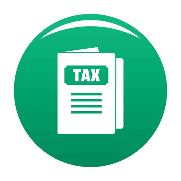Φορολογική εικόνα διάνυσμα πράσινο — Διανυσματικό Αρχείο