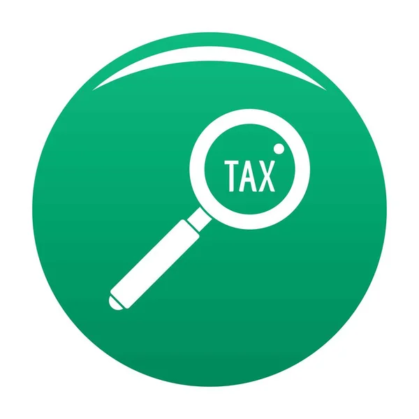 税のアイコン ベクトルの緑を見てください。 — ストックベクタ