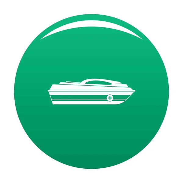 Icona barca vettore verde — Vettoriale Stock
