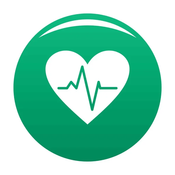 Πράσινο διάνυσμα εικονίδιο υγιή καρδιά — Διανυσματικό Αρχείο