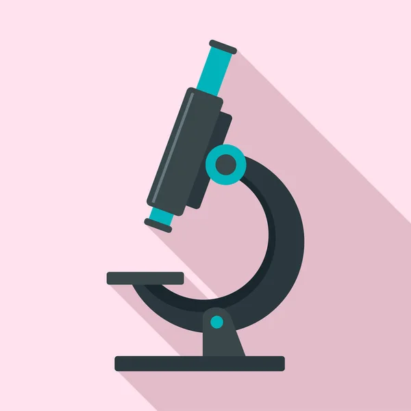 Laboratóriumi Mikroszkóp ikon, lapos stílusú — Stock Vector