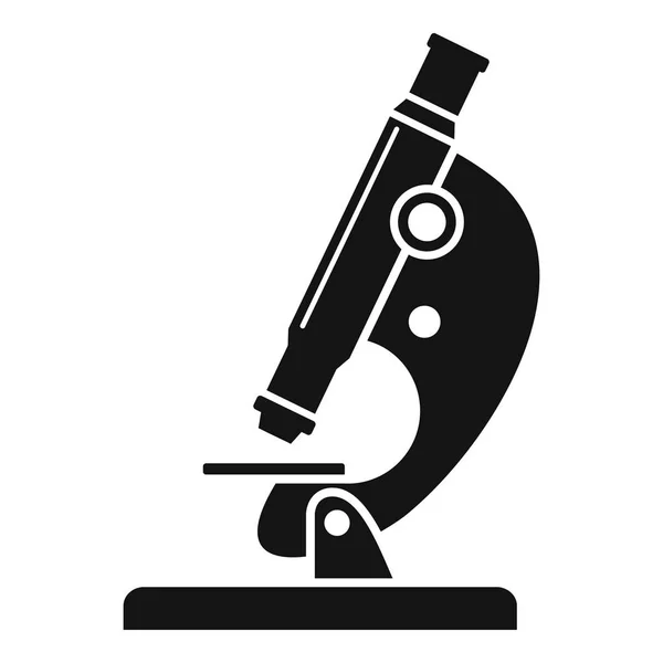 Icona del microscopio dell'esperimento, stile semplice — Vettoriale Stock