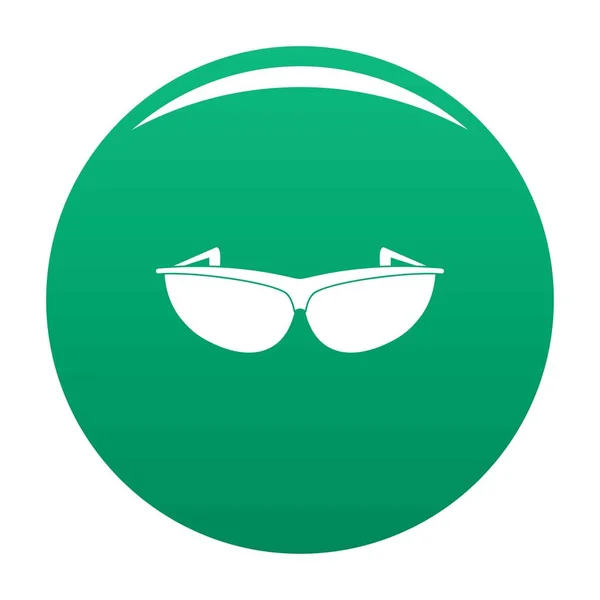 Sluneční brýle ikona Vektor zelená — Stockový vektor