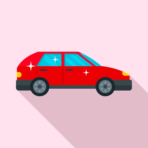 Icono de coche limpio, estilo plano — Vector de stock