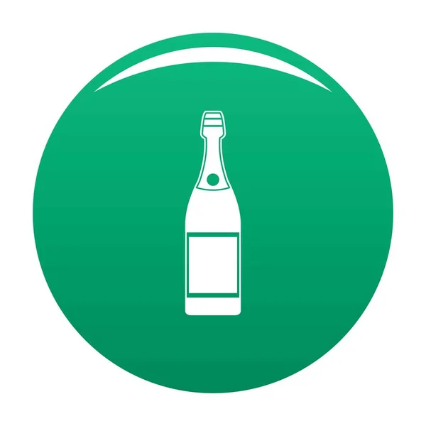 Icône champagne luxe vecteur vert — Image vectorielle