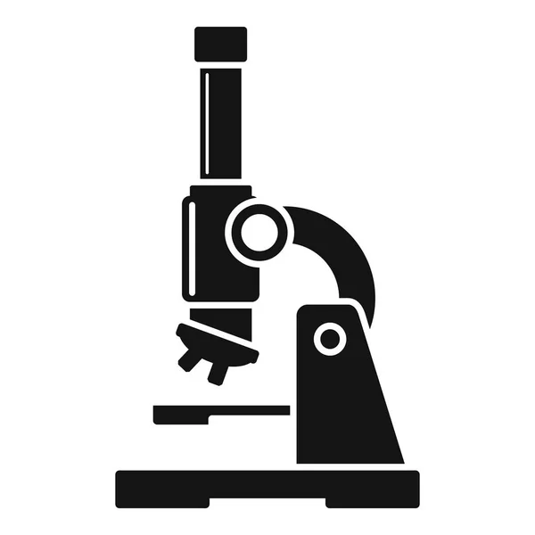Wissenschaft Mikroskop Symbol, einfacher Stil — Stockvektor