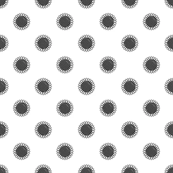 丸いひまわり模様のシームレスなベクトル — ストックベクタ