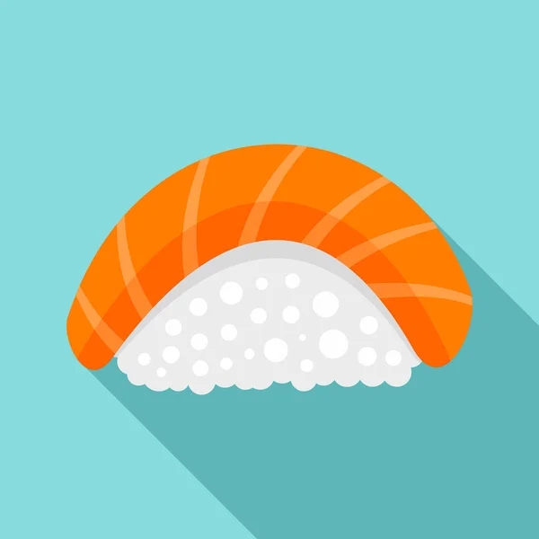 Sake sushi icon, flat style — Stock Vector