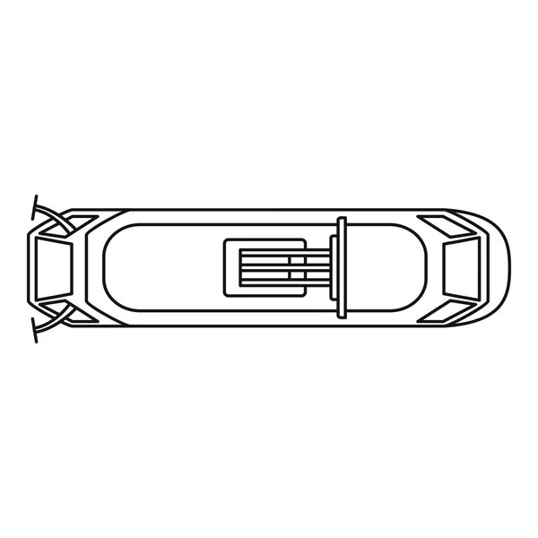 Straßenbahn-Symbol von oben, Umrissstil — Stockvektor