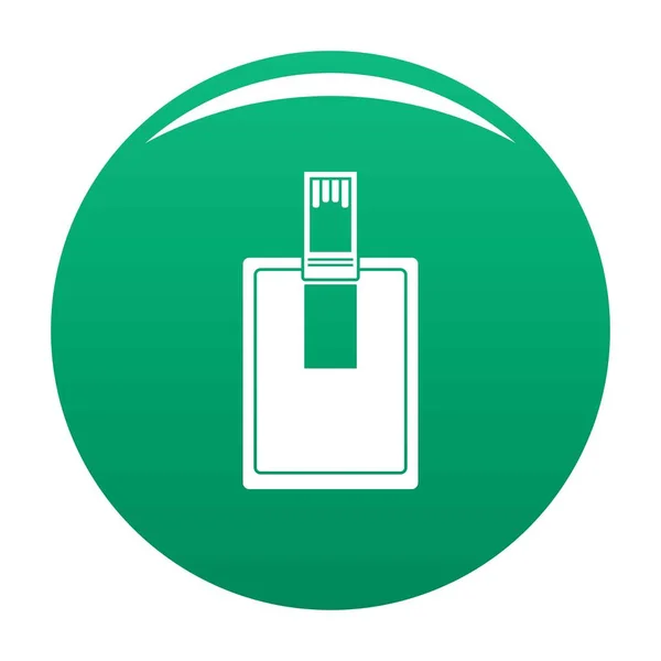 Conector clave icono vector verde — Vector de stock