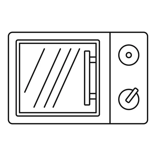 Elektrische Mikrowelle Symbol, Umriss Stil — Stockvektor