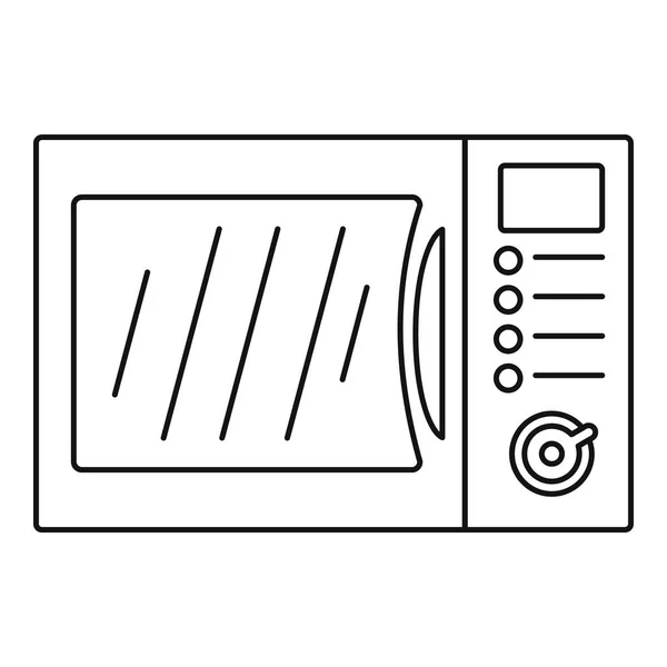 Billentyűzet mikrohullámú ikon, vázlat stílusában — Stock Vector