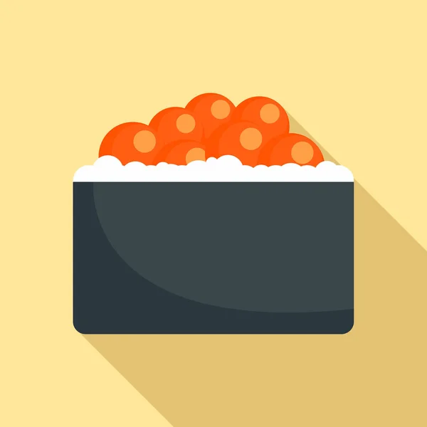 Hotate tai sushi icon, flat style — Stock Vector