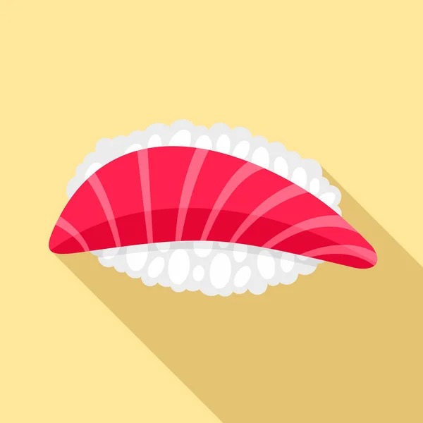 Maguro sushi icon, flat style — Stock Vector