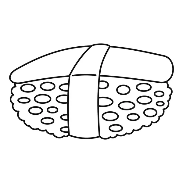 Unagi sushi icon, outline style — Stock Vector
