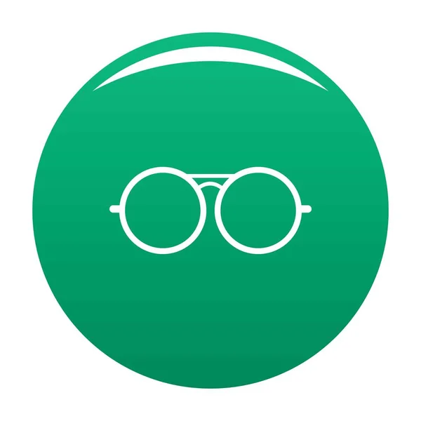 Ronde lens pictogram vector groen — Stockvector