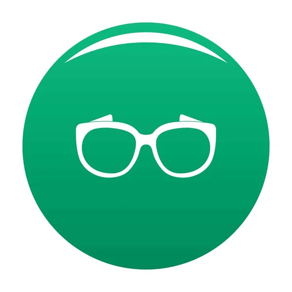 Bril voor zicht pictogram vector groen — Stockvector
