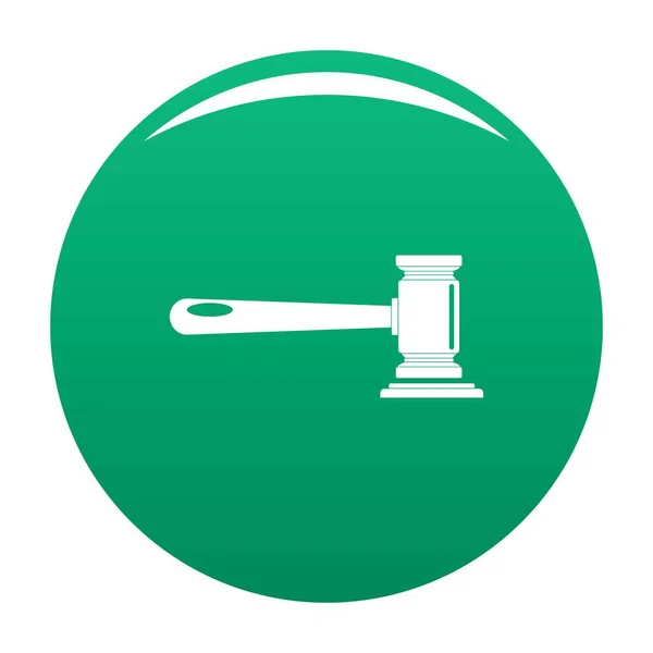 Igazságügyi ikon vektor zöld — Stock Vector