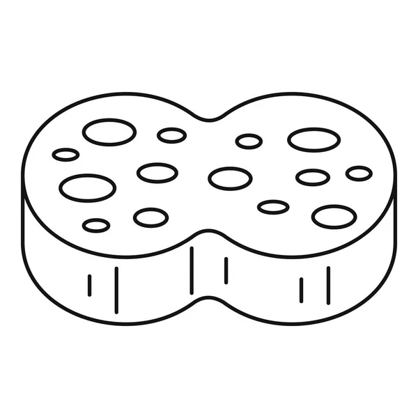 Schwammwaschsymbol, Umrissstil — Stockvektor