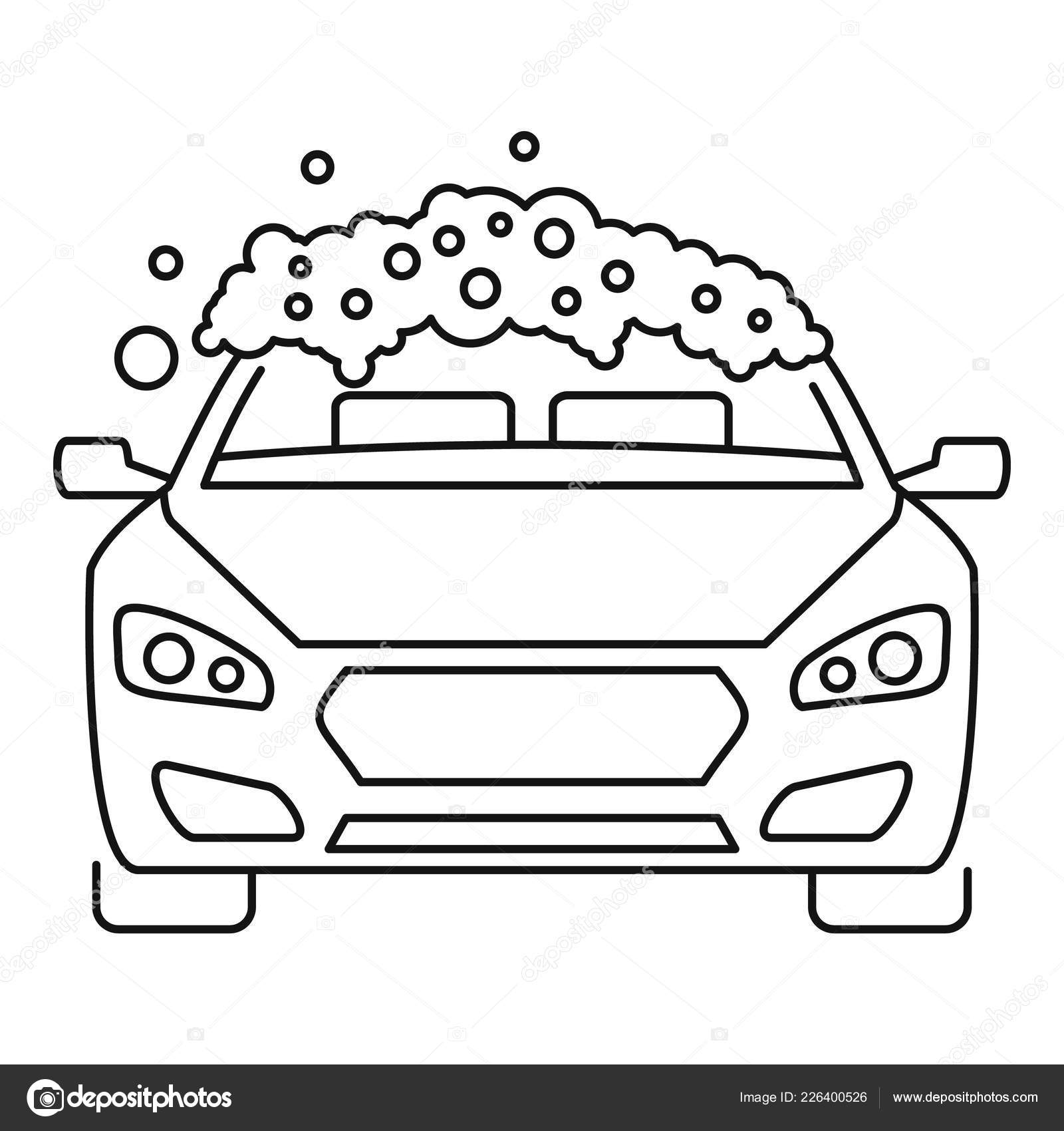 Car wash sponge icon, outline style, Stock vector