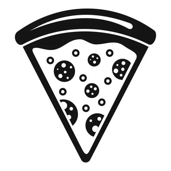 Ícone de fatia de pizza, estilo simples — Vetor de Stock