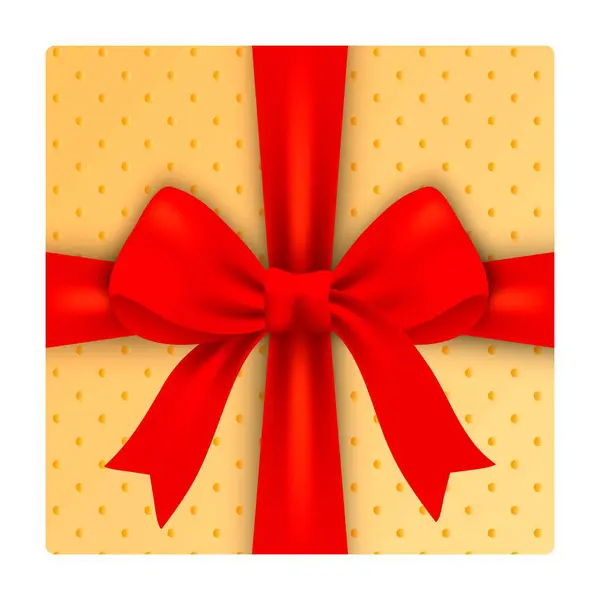Icono de caja de regalo de Navidad, estilo realista — Vector de stock