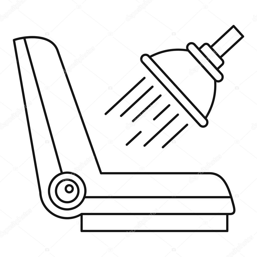 Car chair cleaning icon, outline style