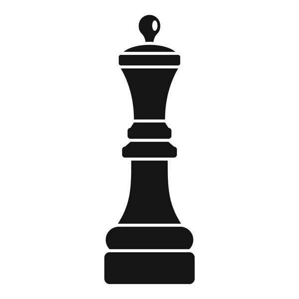 Šachové královny ikona, jednoduchý styl — Stockový vektor