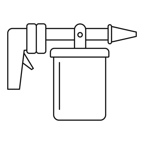 Lava l'icona dello spray per auto, delinea lo stile — Vettoriale Stock