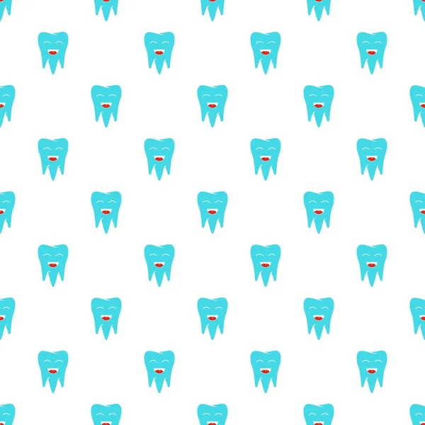 Healthy tooth pattern seamless vector — Stock Vector