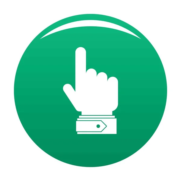 Hand richting pictogram vector groen — Stockvector