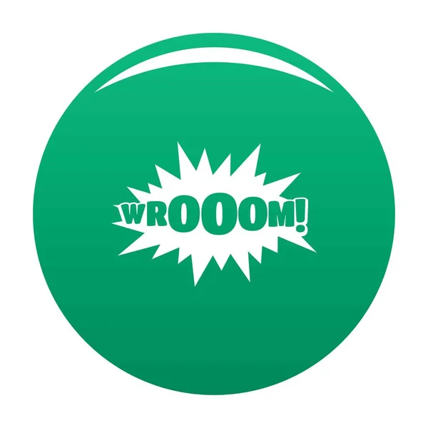 Cómic auge pegatina icono vector verde — Vector de stock