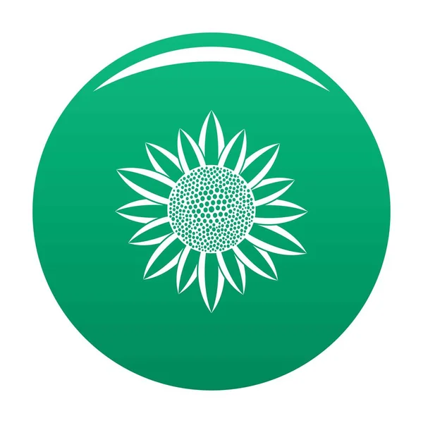 Icono semilla de girasol verde vector — Vector de stock