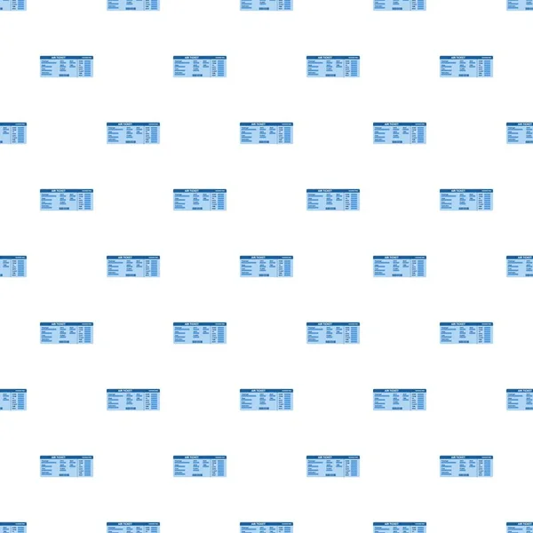 항공 티켓 패턴 원활한 벡터 — 스톡 벡터