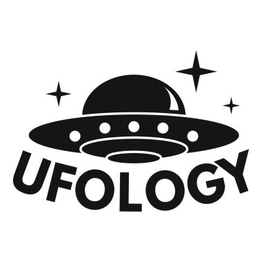 Ufology logo, simple style clipart