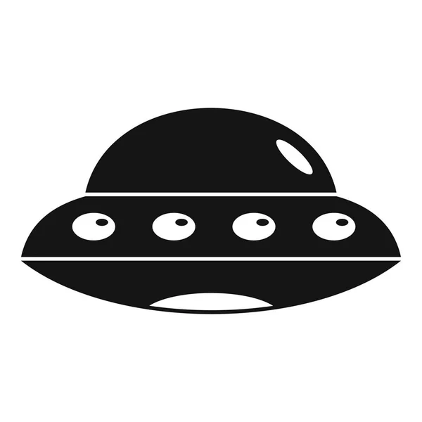 Icono de nave espacial alienígena, estilo simple — Vector de stock