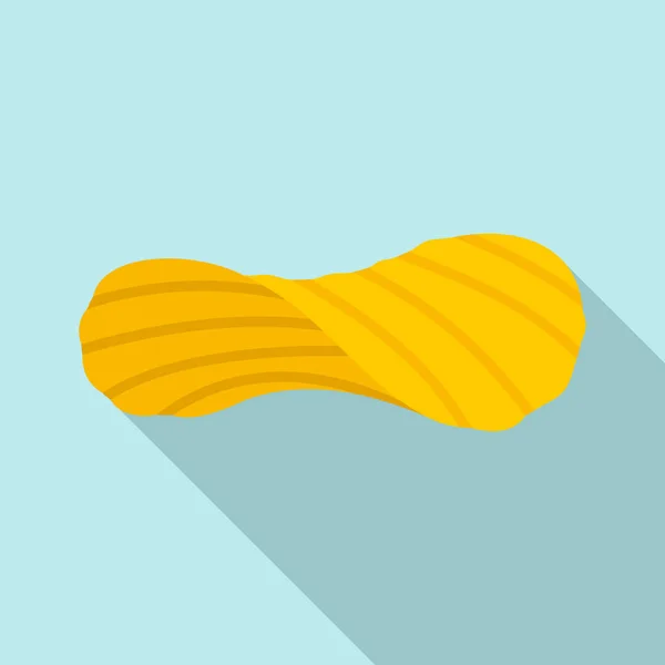 Batata ondulado chips ícone, estilo plano —  Vetores de Stock
