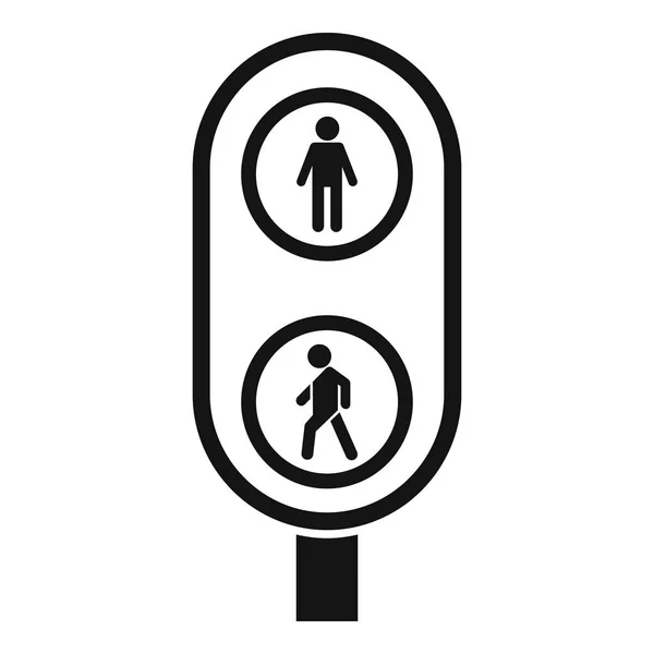 Піктограма міського пішохідного світлофора, простий стиль — стоковий вектор