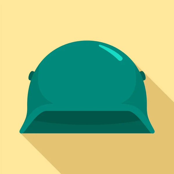 Ref. Army helmet icon, flat style — стоковый вектор