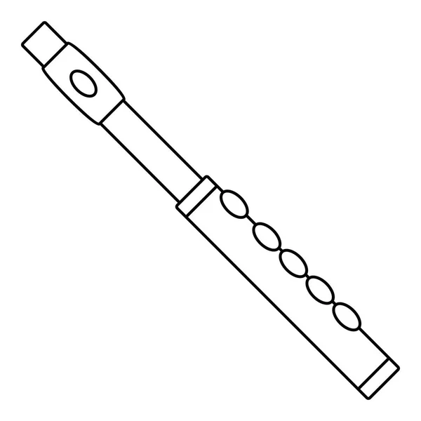 Иконка флейты, стиль контура — стоковый вектор