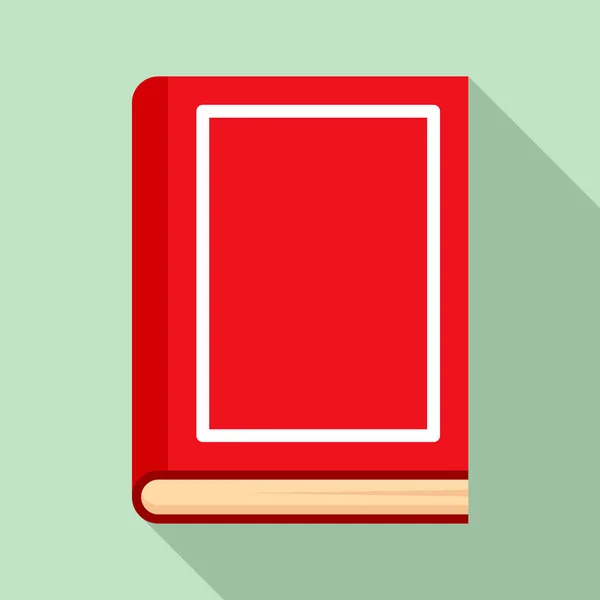 Icono de libro escolar, estilo plano — Vector de stock